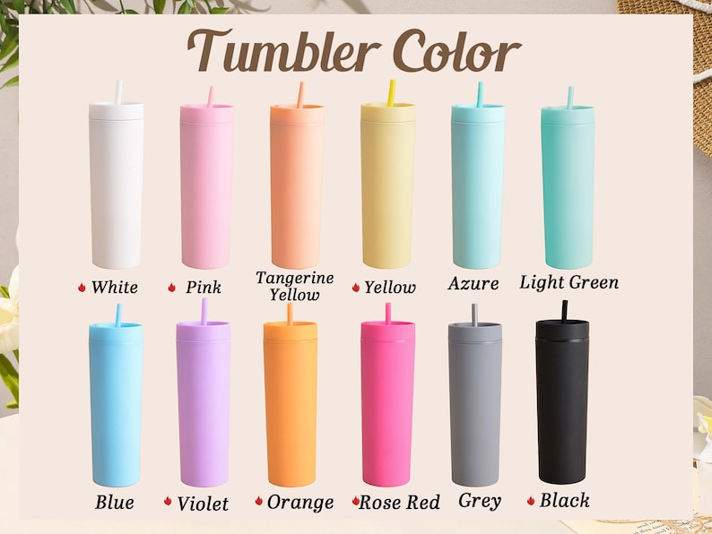 Personalized Tumbler With Lid And Straw,Custom Cup With Name,Bridesmaid Proposal,16 Oz Skinny Tumbler image 5