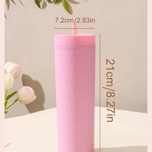 Personalized Tumbler With Lid And Straw,Custom Cup With Name,Bridesmaid Proposal,16 Oz Skinny Tumbler image 9