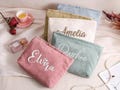 Personalized Embroidered Name Corduroy Makeup Bag,Bridesmaid Makeup Bag,Custom Corduroy Makeup Bag,Monogramed Toiletry Bag,Bridesmaid Gift product logo