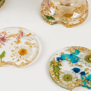 Car Accessories,Dried Flower Resin Car Coaster,Resin Car Coaster,Cup Holder Resin Coaster,Handmade Gift,Interior Car Decor,Car Accessory