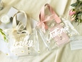 Flower Girl Proposal Gift Bag,Custom Daisy Gift Bag with Handles,Custom Gift for Flower Girl,Personalized Transparent Gift Bag with Ribbon