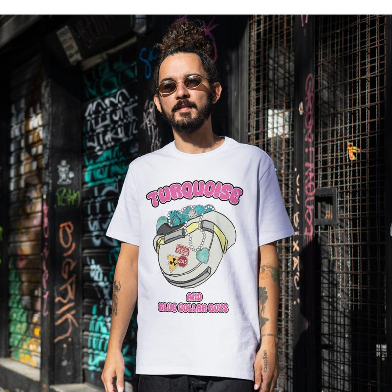 Turquoise and Blue Collar Boys PNG, Hard Hat Digital Design, Funny