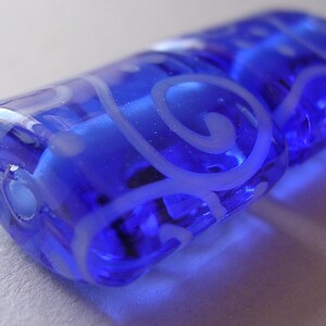 Handmade Glass Blue Lampwork Beads Ericabeads Sky Blue Nuggets (2)