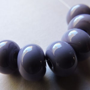 Handgefertigte Glasperlen Ericabeads Violet Blau Spacers (6)
