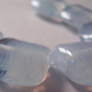 Lampwork Beads Grey Handmade Glass Ericabeads Indigo Ice Squeezes 6 image 1