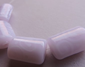 Glass Lampwork Pink Handmade Beads Ericabeads Pale Petal Pink Kaleras (4)
