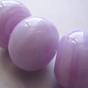 Handmade Lampwork Pink Glass Beads Ericabeads Pink Marble 6 image 1