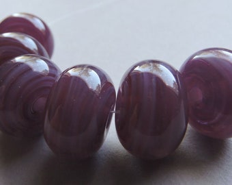 Glass Lampwork Pink Handmade Beads Ericabeads Raspberry Jam (6)