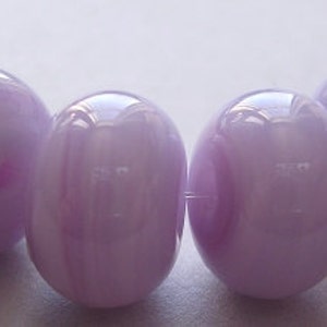 Handmade Lampwork Pink Glass Beads Ericabeads Pink Marble 6 image 3