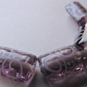 Glas Lampwork Lila Handarbeit Perlen Ericabeads Amethyst Kaleras (4)
