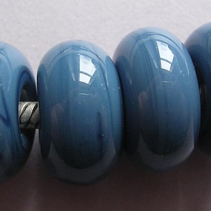 Lampwork Beads Bue Handmade Glass Ericabeads Sterling Blue BHB European Charm Beads (4)