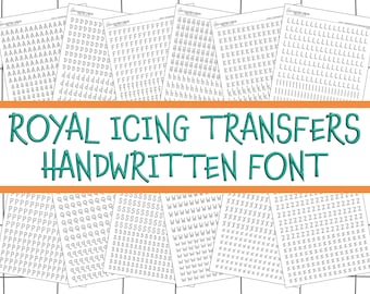 Handwritten Font Royal Icing Transfer Sheets, Cake Decor (Digital Download)