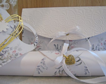 Gift set envelope, scroll and bottle tag with desired text (without bottle)