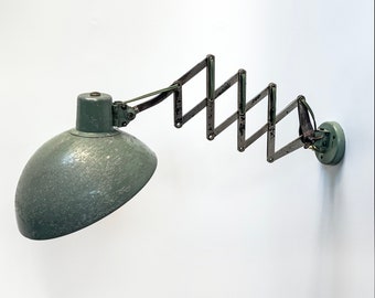 Industrial scissor wall lamp from the 1950s