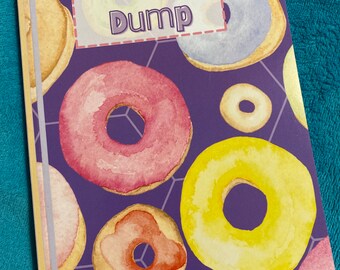Blank Journal Brain Dump Book Fun Donut Glossy Cover | 120 Page Idea | Diary, Daily Account Book