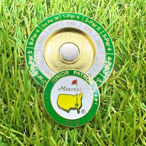 RARE 2019 Masters Junior Patron Tournament Yardage Coin with Magnetic Golf Ball Marker