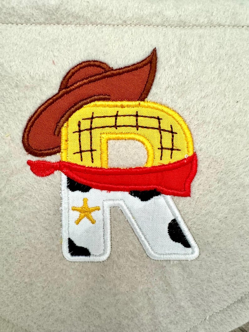 Personalised ‘R’ Letter Woody Felt Wall Hanging, Nursery/children’s ...