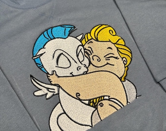 Sudadera bordada de Hércules y Pegaso para bebé / Jersey infantil inspirado en Disney / Bonito regalo para bebé / Ropa para niño pequeño / Bordado hecho a mano