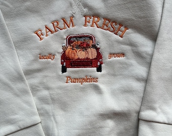 Farm fresh pumpkin patch sweatshirt | Toddler pumpkin picking outfit | Children’s Autumn Outfit
