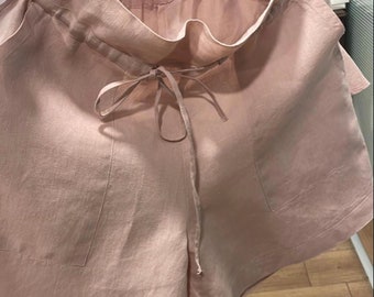 Pink Linen Short