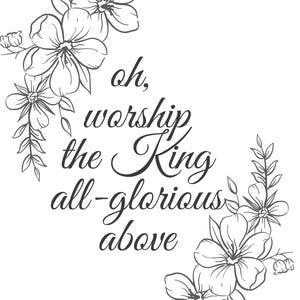 Hymn Lyrics Wall Art | Elegant Christian Music Prints for Home Decoration