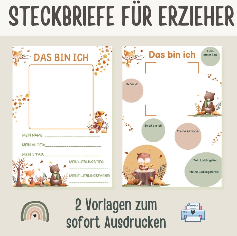 Steckbrief Kindergarten Vorlage: Kreativer Spaß für Kleine Künstler – Ausmalbilder kostenlos!