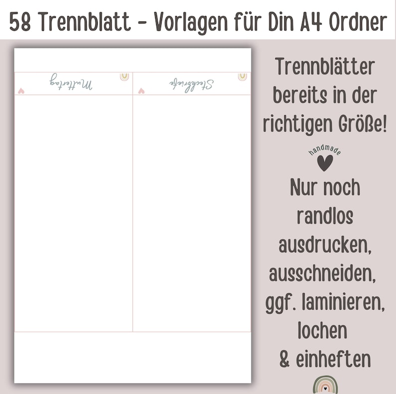 Portfolio Vorlage Kita | Vorlage für Erzieher Ordner DinA4 | Portfolio Krippe | Portfolio Vorlage Kindergarten | Methodensammlung Erzieher |