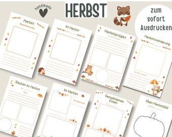 12 Autumn Portfolio Templates for Kindergarten | Daycare Portfolio Template | Nursery Folder Template | Templates for Educators | Educator Materials |