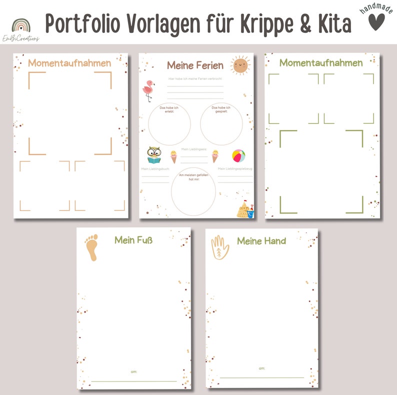  60 Portfolio Templates for Kindergarten 