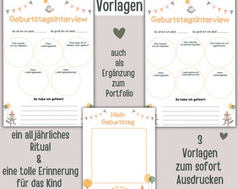 Birthday templates for daycare | Portfolio template for kindergarten | Templates for nursery teachers | Teacher materials | Morning circle | Daycare folder