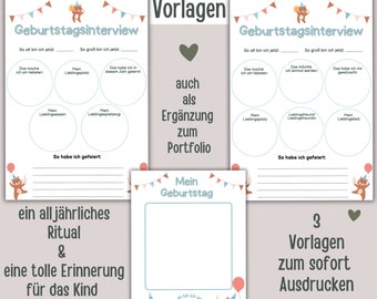 Birthday template daycare | Portfolio template kindergarten | Template educator crèche | Birthday child | Daycare folder | Educator materials |