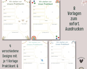 Kindergarten intern introduction | Daycare intern profile | Educator template | Daycare intern poster | Daycare intern portfolio template