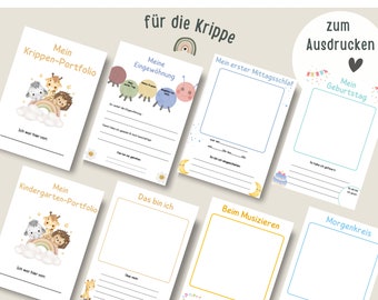 45 Kindergarten Portfolio Templates | Nursery Portfolio Templates | Daycare Portfolio Templates | Templates for Teachers | Kindergarten Folders |