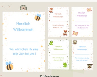 Welcome: Daycare Portfolio Template | Kindergarten Portfolio Template | Kindergarten Child | Printable Nursery Poster | Teacher Template |