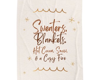 Brown and Cream Velveteen Plush Blanket with Winter Comfort