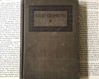 Antique 1900s Solid Geometry Book - George Wentworth & Davide Eugene Smith