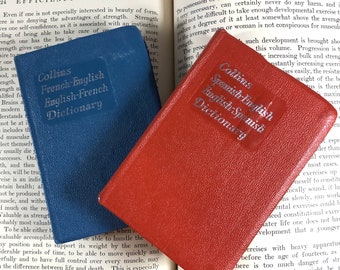 Your Choice!  Vintage Collins Spanish English or French English Pocket Dictionary