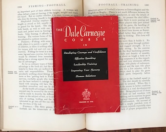 Vintage Book - The Dale Carnegie Course in Developing Courage & Confidence, Effective Speaking, Leadership Training, Improving Your Memory,