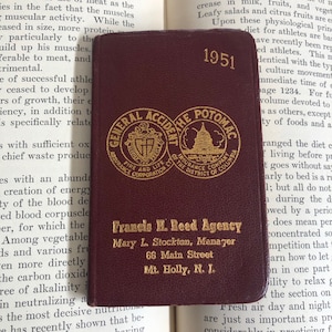 Vintage 1951 Combination Diary, Memorandum, Datebook, Address Book