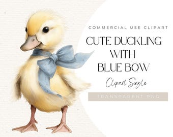 Aquarell Entchen Clipart PNG: Baby Party Dekoration, 300 DPI (Digitaler Download)
