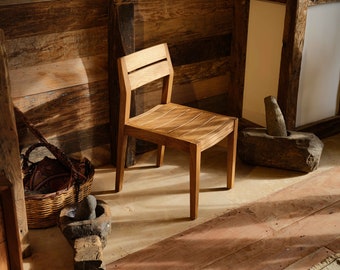 Chestnut Wood Modern Dining Chair