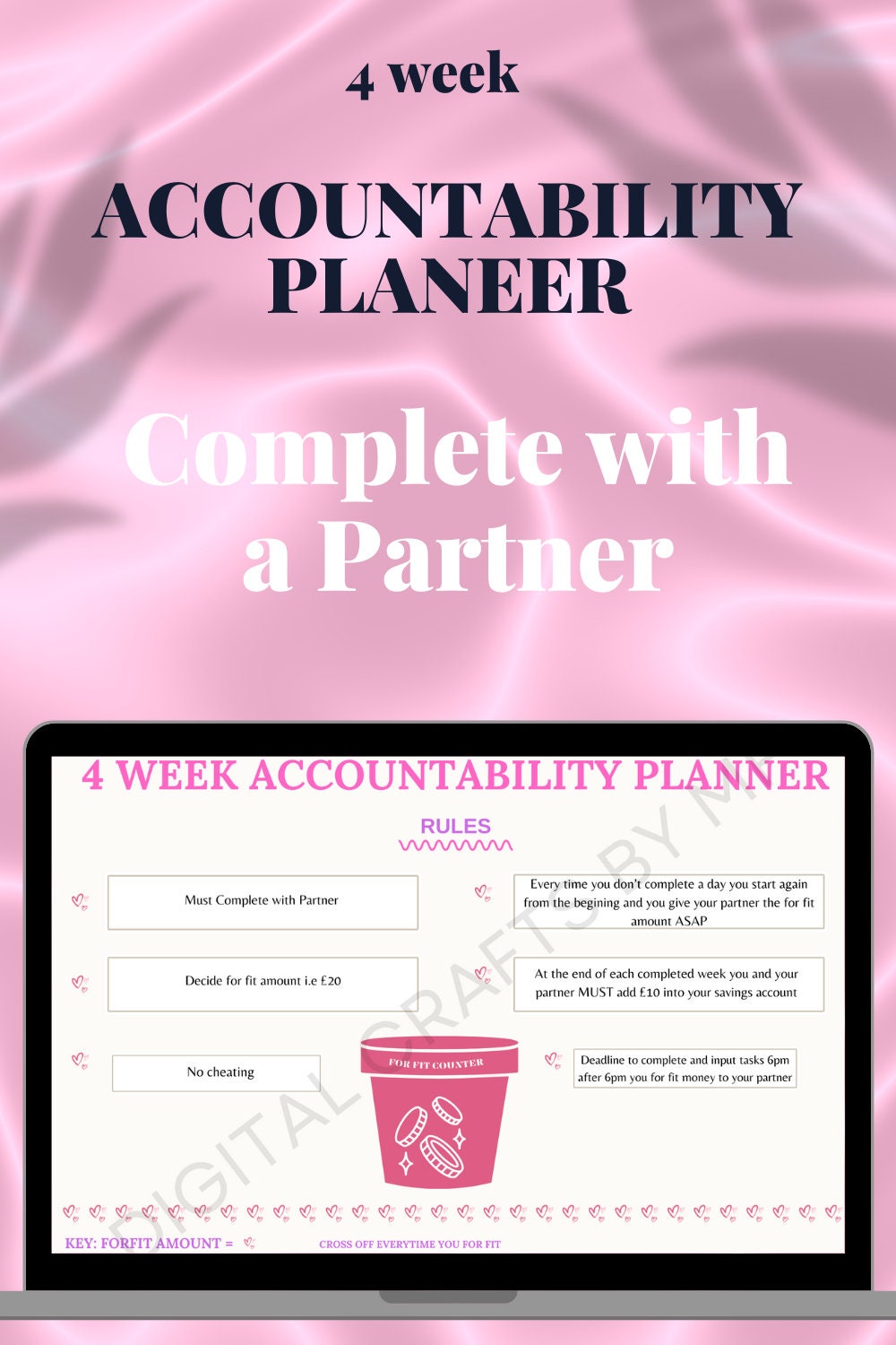 4 Week Accountability Planner | Motivation | Daily Planner | Weekly ...