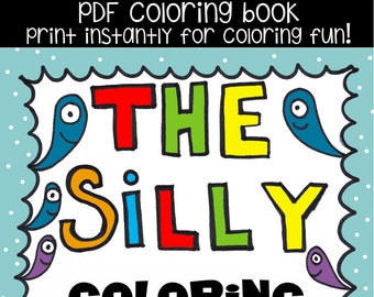 PDF The Silly Coloring Book with Jokes for Kids - Digital Instant Download to Print at Home