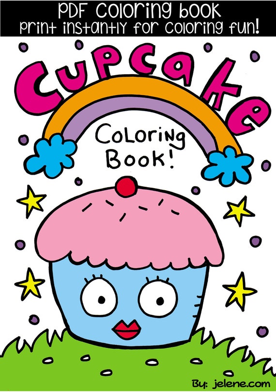 Pdf Do Druku Cyfrowe Cupcake Kolorowanka Książki Przez Jelene