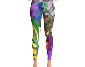 Abstract Funky Design by Jelene - Womens Yoga Leggings - Sizes XS-XL