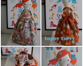 Trixie and Tess A Topsy Turvy Doll - PDF Sewing Pattern With Step-By-Step Photos