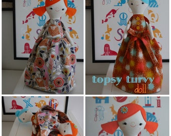 Trixie and Tess: A Topsy Turvy Doll - PDF Sewing Pattern With Step-By-Step Photos