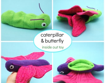 very hungry caterpillar & butterfly reversible plush toy