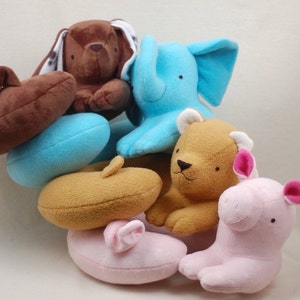 Animal Neck Pillows PDF Sewing Pattern Easy to Sew Gift for a Tween or Teen image 2