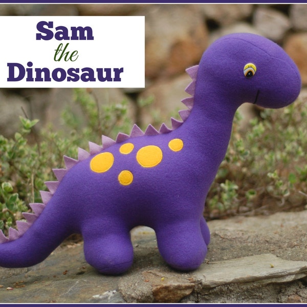 Sam the Dinosaur - PDF Sewing Pattern with Step-by-Step Photos and Easy Instructions